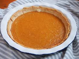 picture of pumpkin pie fully cooked from last thanksgiving